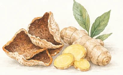 脾胃保健油草本插画